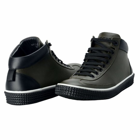 Jimmy Choo Varley Leather Forest Green Sneakers - Picture 7 of 8